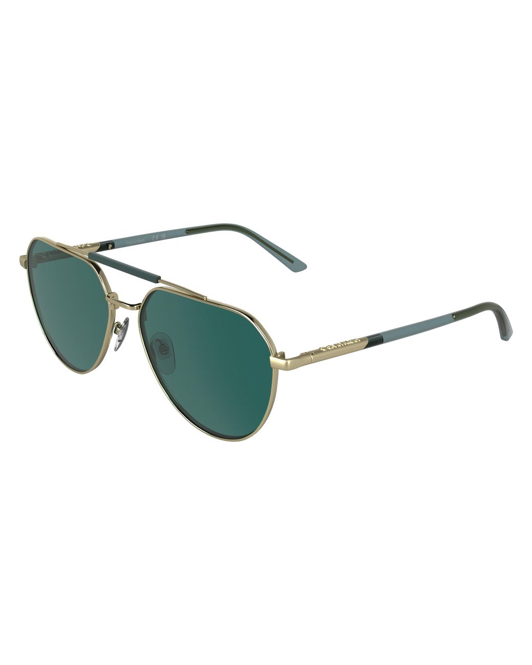 Calvin Klein Black Ck26100S 717 Sunglasses Metal Petrolium Pilot Normal