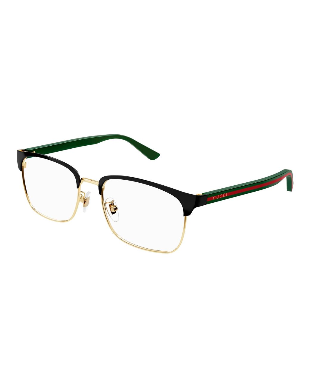 Gucci Black Gg0934Oa 004 Optical Frames Metal Squared for men