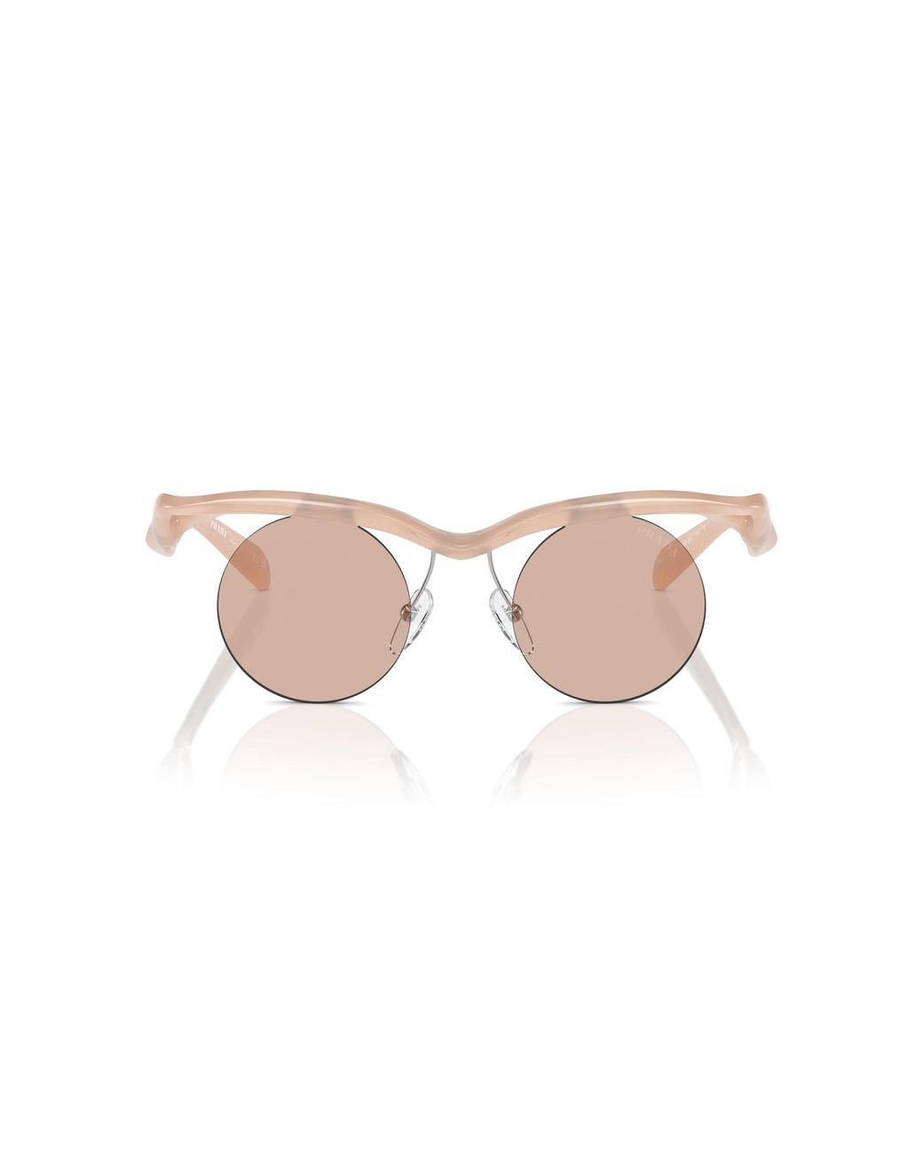 Prada Black Pr A24S 12S0B8 Sunglasses Injected Round Normal