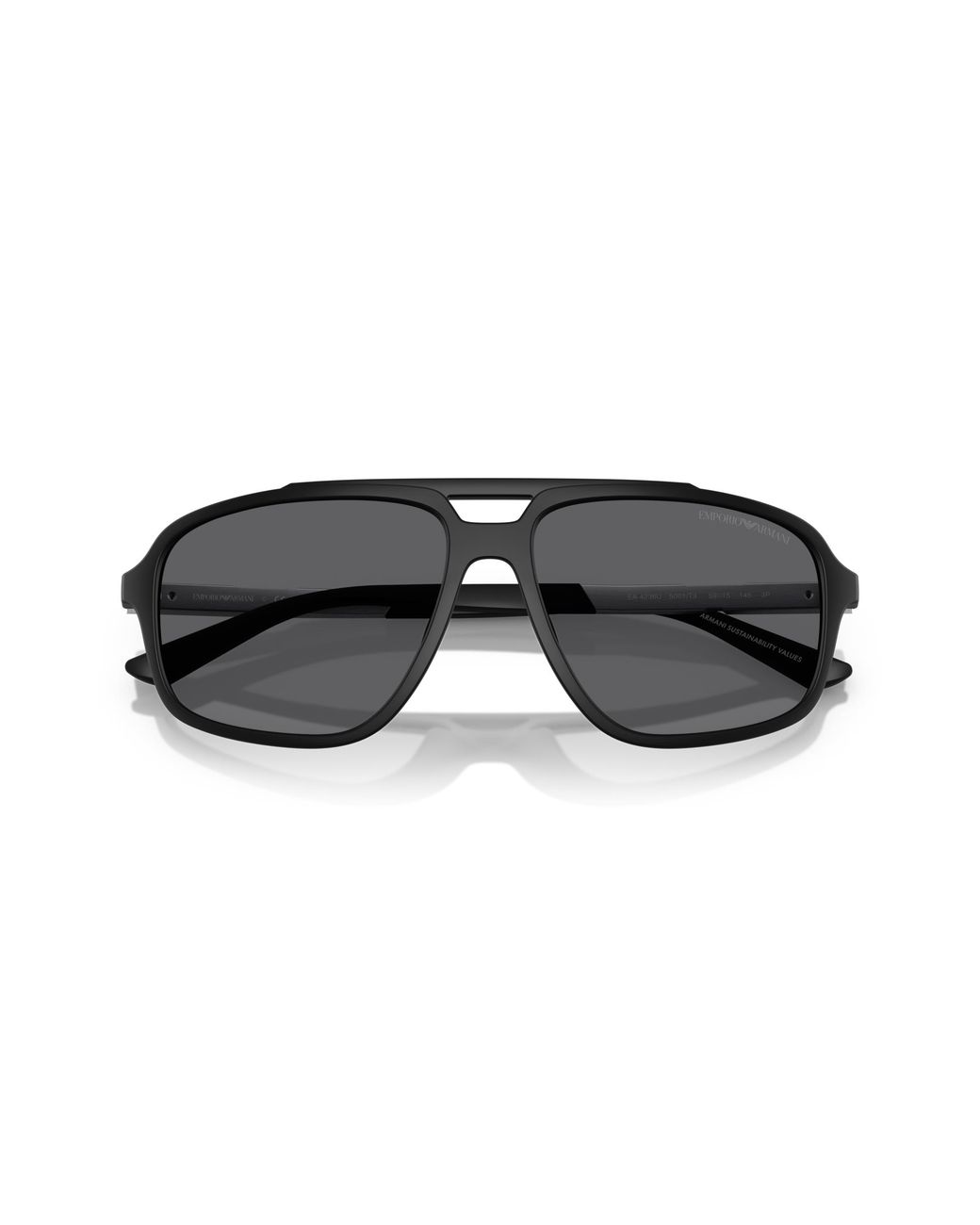 Emporio Armani Black Ea4236U 5001T3 Sunglasses Injected Grigio Pilot Polarized for men