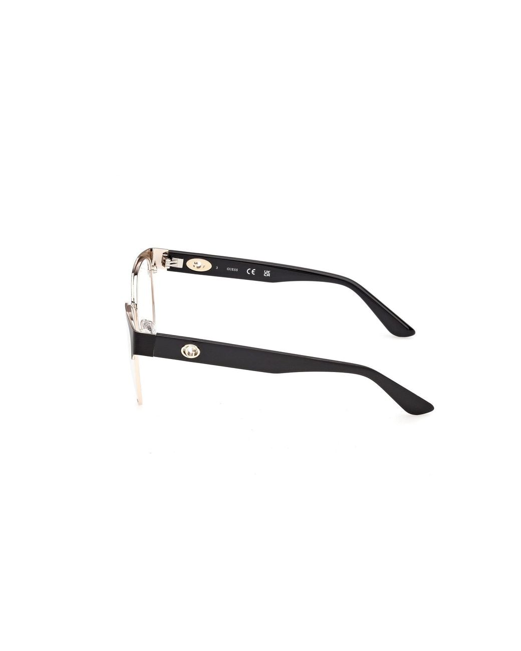 Guess Black Gu50382 2 Optical Frames Metal Round Normal