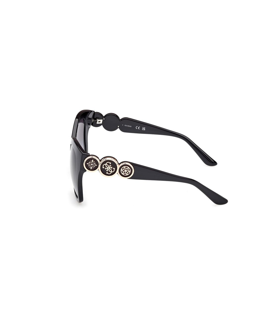 Guess Black Gu00197 01B Sunglasses Injected Smoke Butterfly Normal