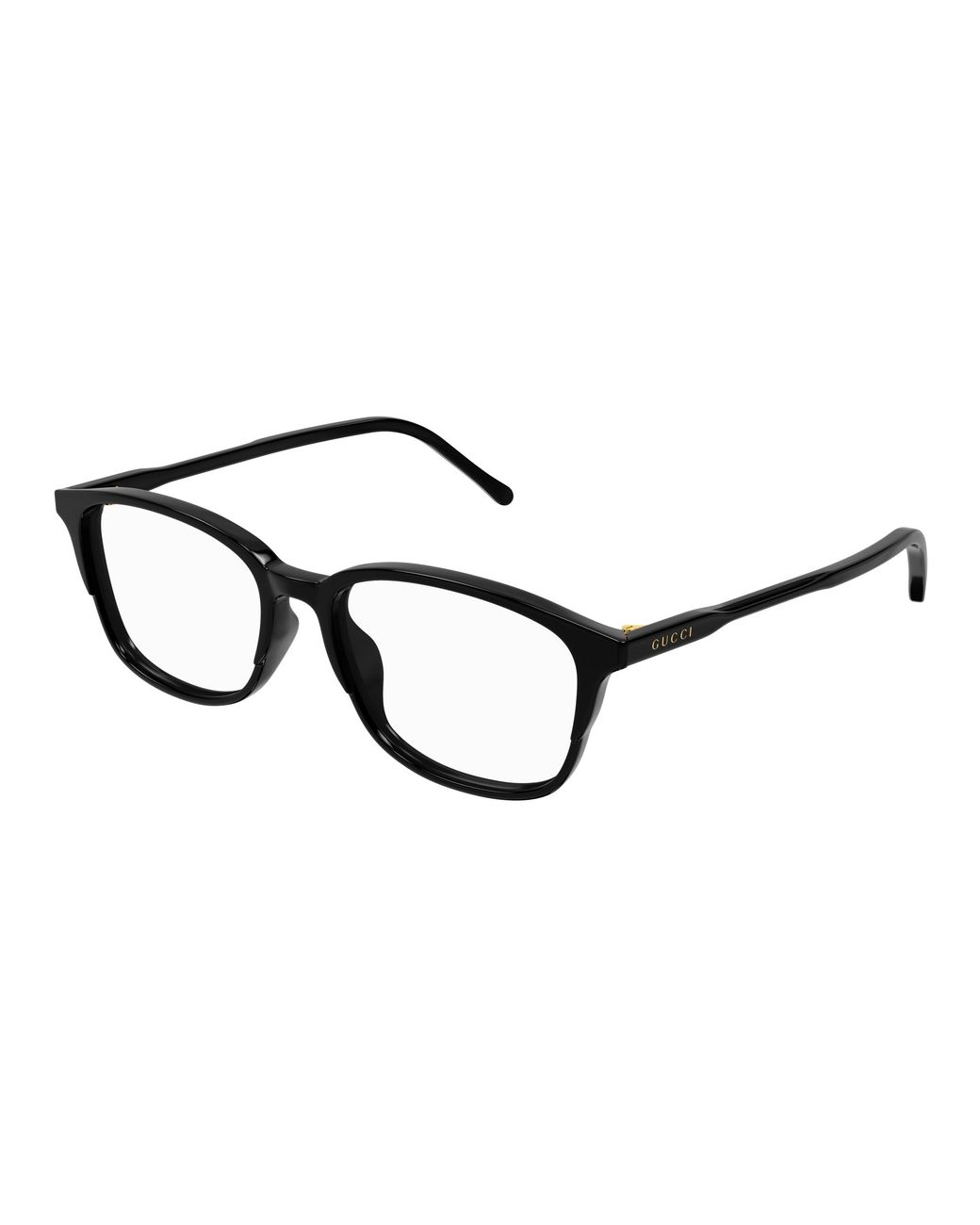 Gucci Black Gg1610Oa 001 Optical Frames Acetate Transparent Squared for men