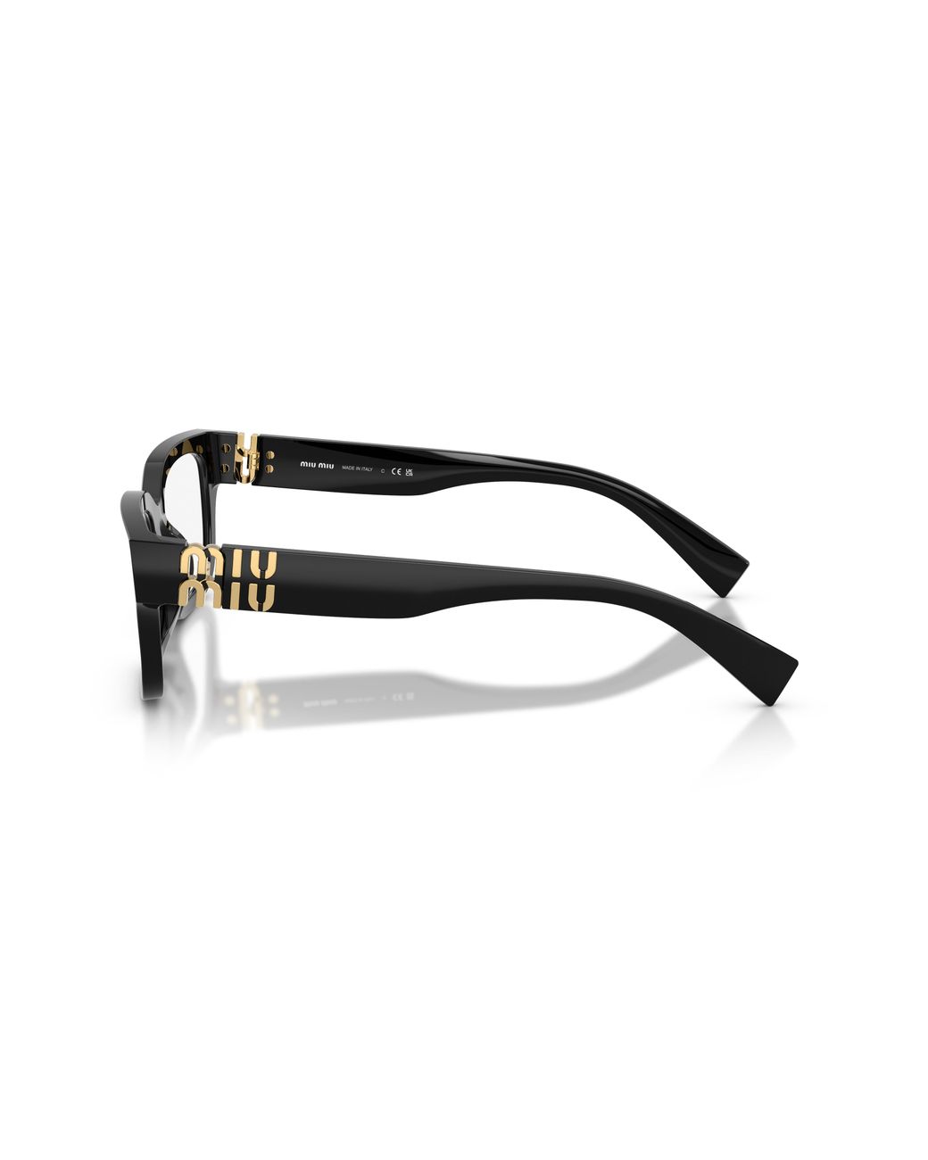 Miu Miu Black Mu 02Yv 16K1O1 Optical Frames Acetate Squared Normal