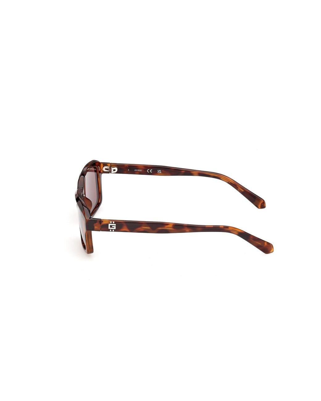 Guess Black Gu00365 52E Sunglasses Injected Squared Normal for men