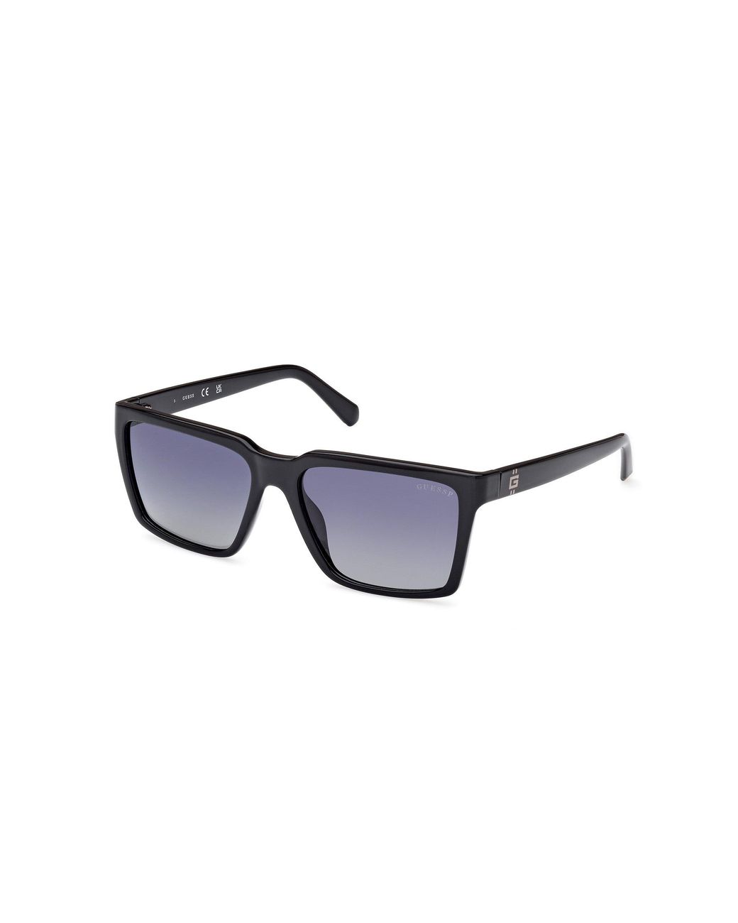 Guess Black Gu00084 01D Sunglasses Injected Squared Polarized for men