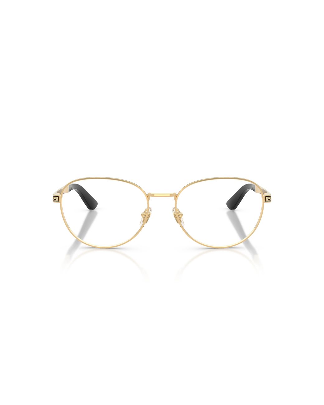 Versace Black Ve1323 1002 Optical Frames Steel Transparent Round Normal