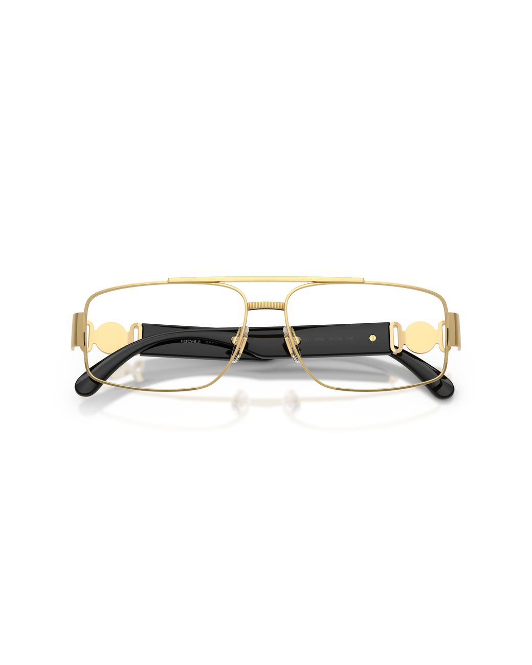 Versace Black Ve1317 1002 Optical Frames Metal Transparent Squared Normal for men
