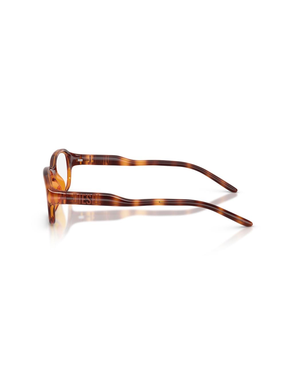 DIESEL Black Dl6015U 2003 Optical Frames Injected Transparent Squared Normal