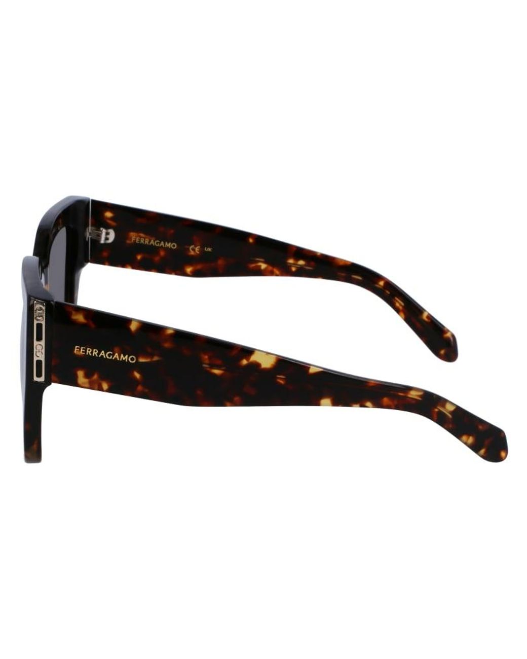 Ferragamo Black Sf1104S 242 Sunglasses Acetate Squared Normal Shaded
