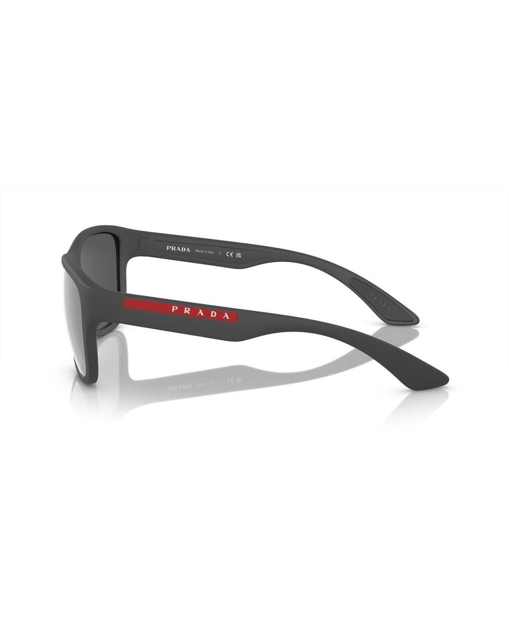 Prada Linea Rossa Black Ps 01Us Active Ufk5L0 Sunglasses Nylon Pillow Mirrored for men