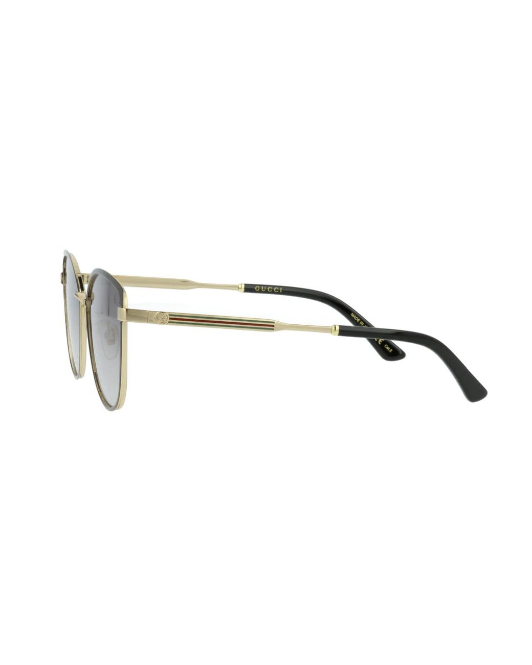 Gucci Black Gg0589Sk 001 Sunglasses Metal Cat Eye Normal Shaded