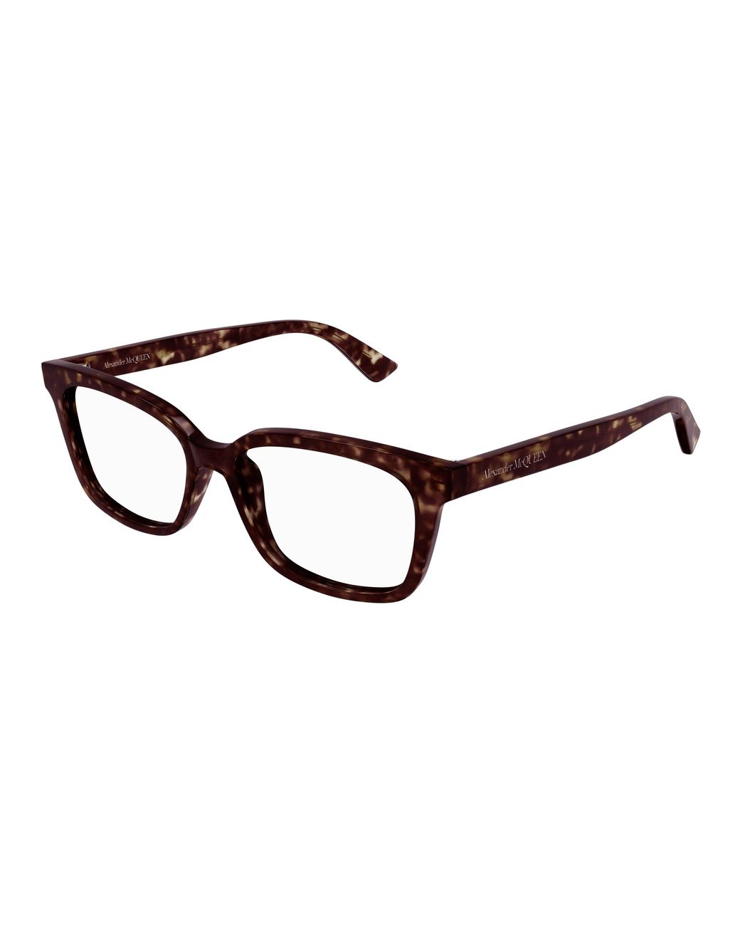McQueen Black Am0464O 002 Optical Frames Acetate Transparent Squared