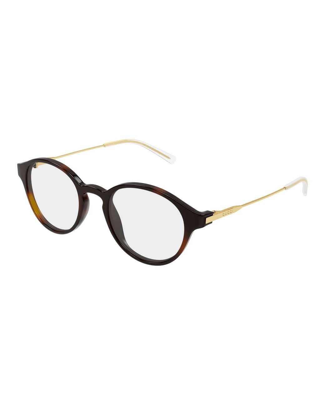 Gucci Black Gg2253O 002 Optical Frames Acetate Transparent Round for men