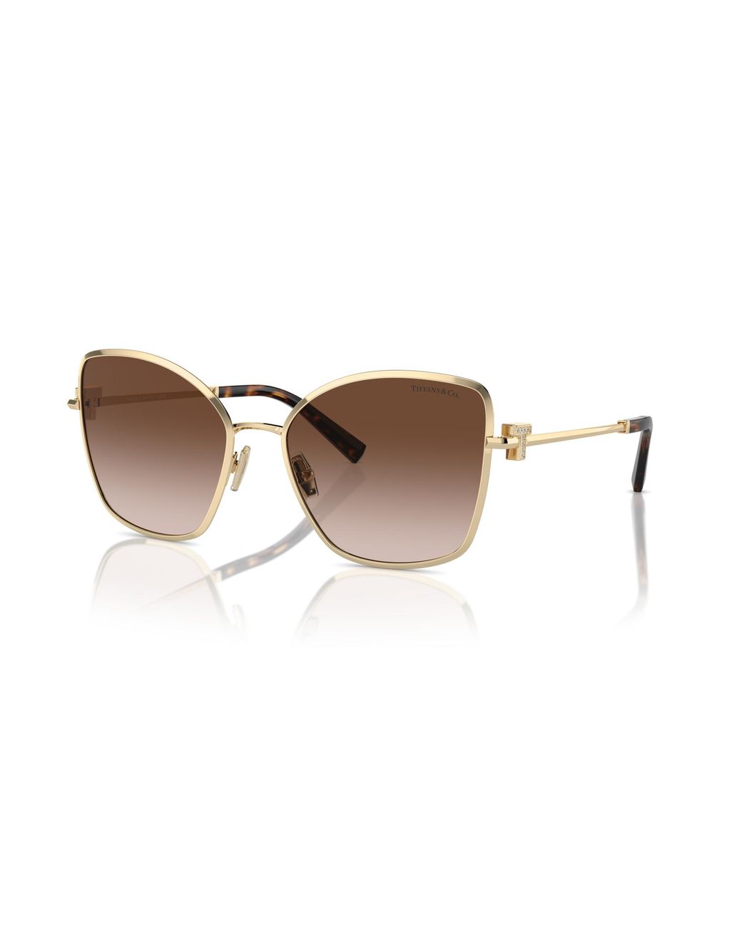Tiffany & Co Black Tf3102B 61893B Sunglasses Metal Butterfly Normal Shaded