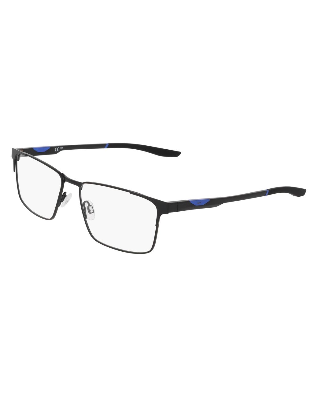 Nike Black 8143 001 Optical Frames Metal Squared Normal for men