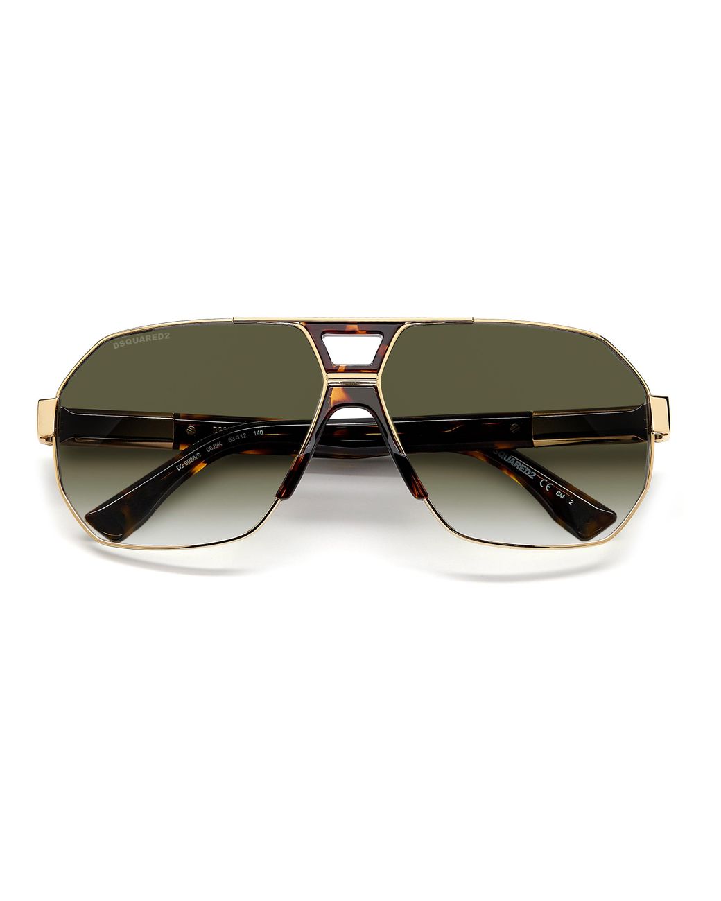 DSquared² Black D2 0028/S 06J/9K Sunglasses Metal Geometric Shaded for men