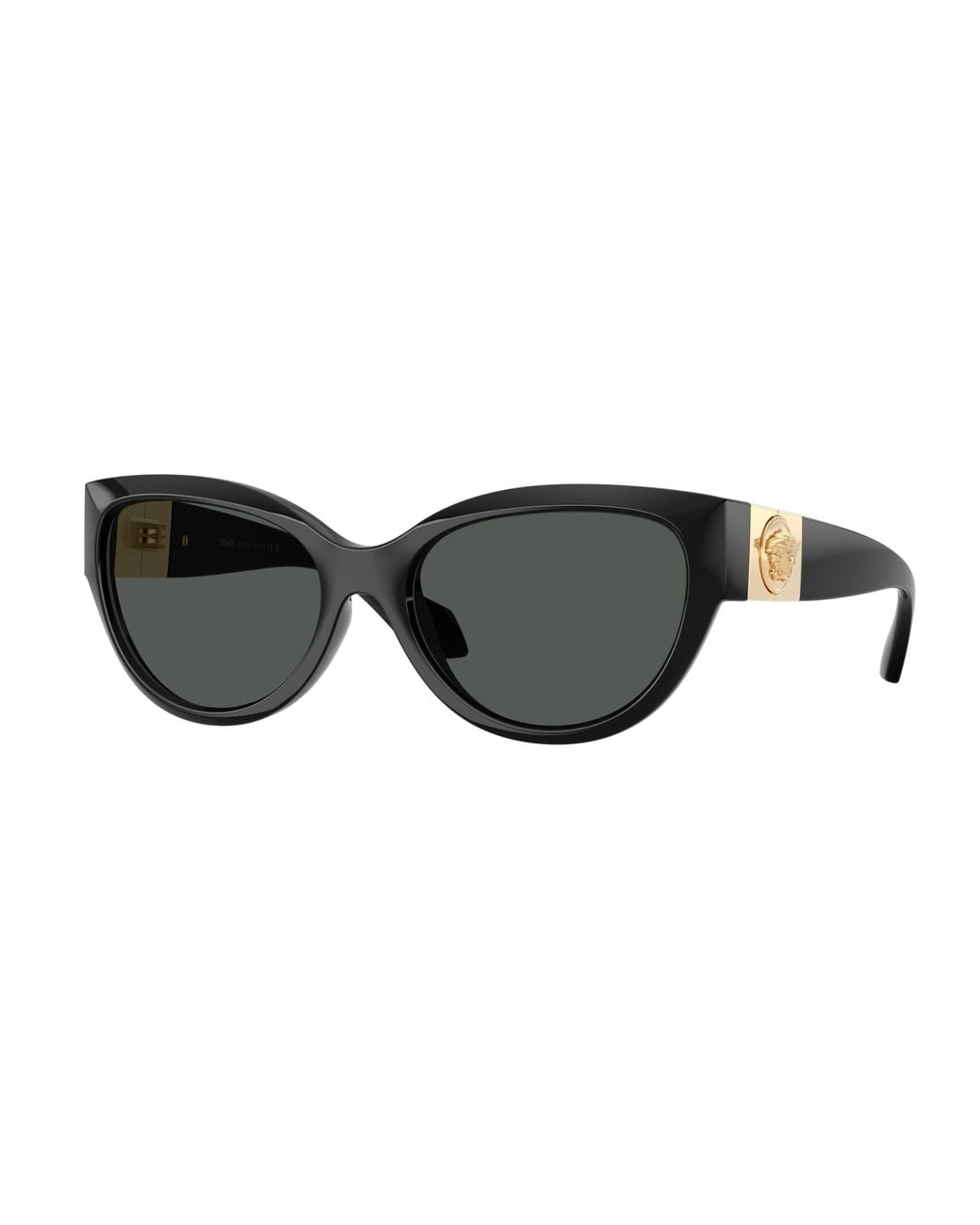 Versace Black Ve4524U Gb1/87 Sunglasses Injected Cat Eye Normal