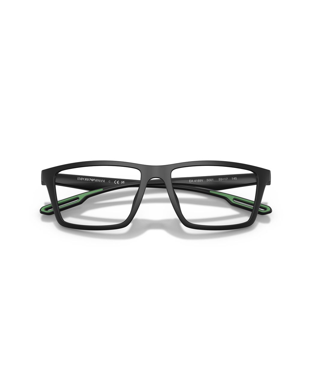 Emporio Armani Black Ea4189V 5001 Optical Frames Injected Transparent Squared Normal for men