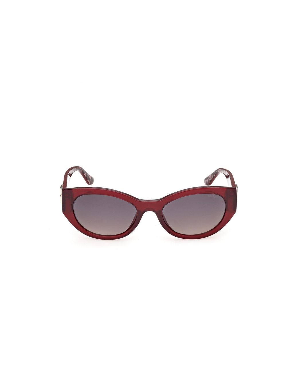 Guess Red Gu00362 69B Sunglasses Injected Smoke Round Normal