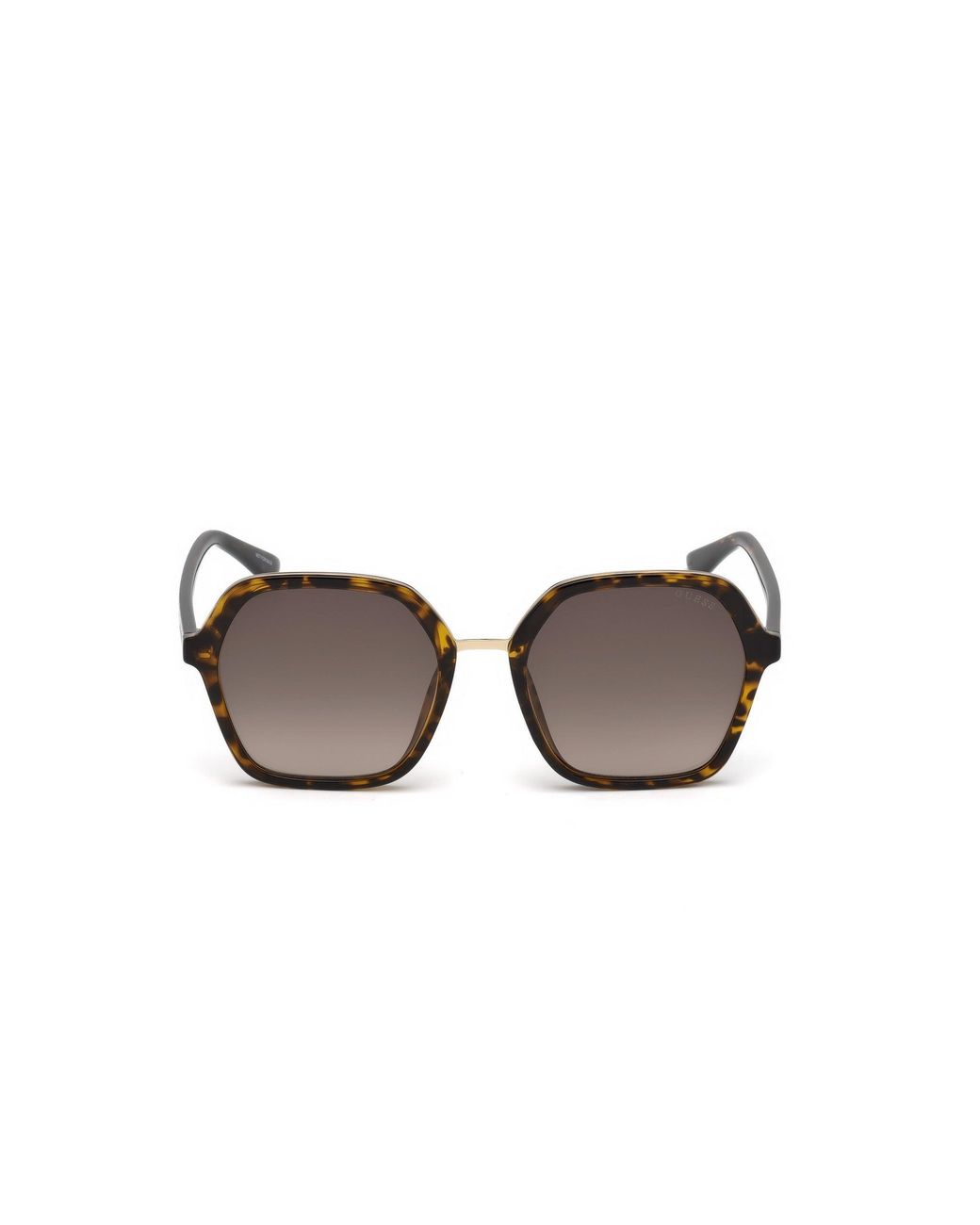 Guess Black Gu7557 52F Sunglasses Injected Geometric Normal Shaded