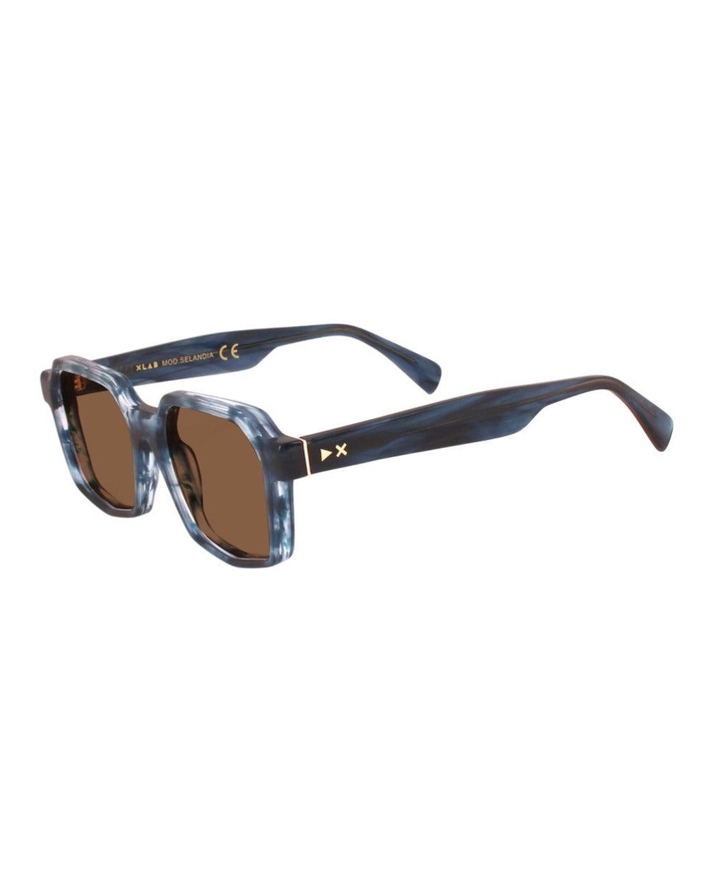 Xlab Black Selandia Sunglasses Acetate Squared Polarized