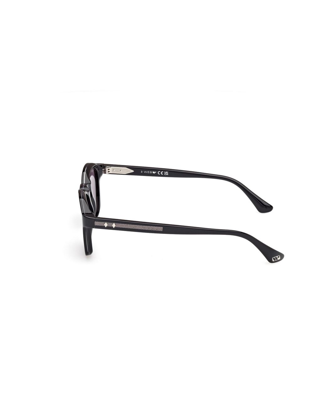 Web Black We0384 05A Sunglasses Acetate Smoke Round Normal for men