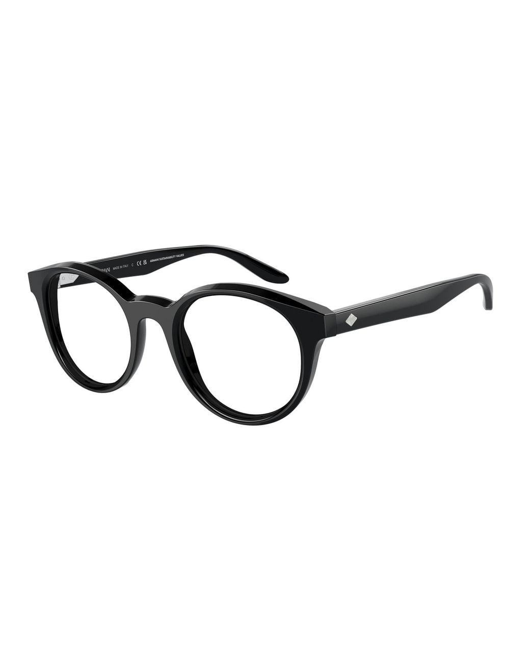 Giorgio Armani Black Ar7239 5875 Optical Frames Acetate Transparent Pantos Normal