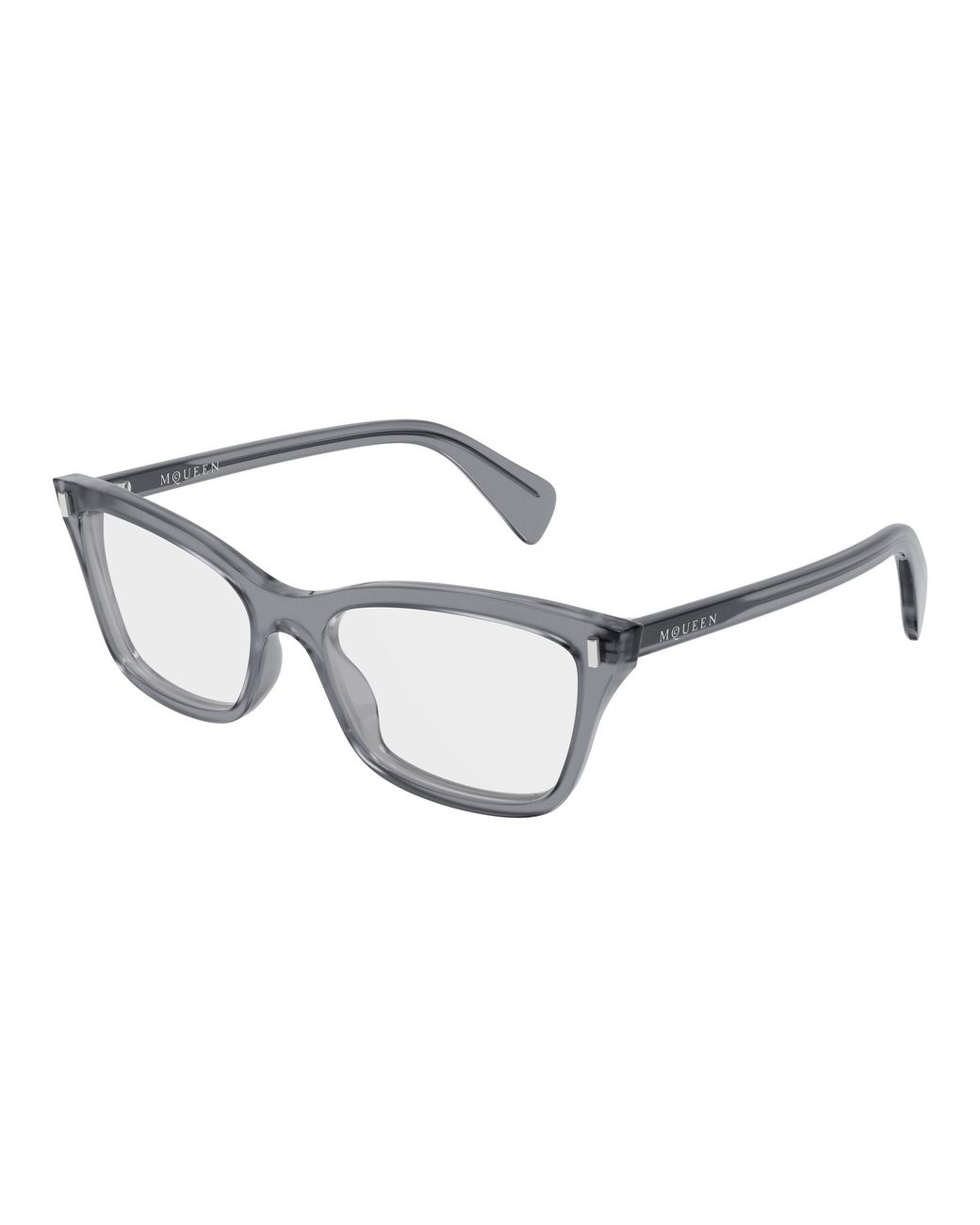 McQueen Black Am0584O 007 Optical Frames Acetate Transparent Cat Eye