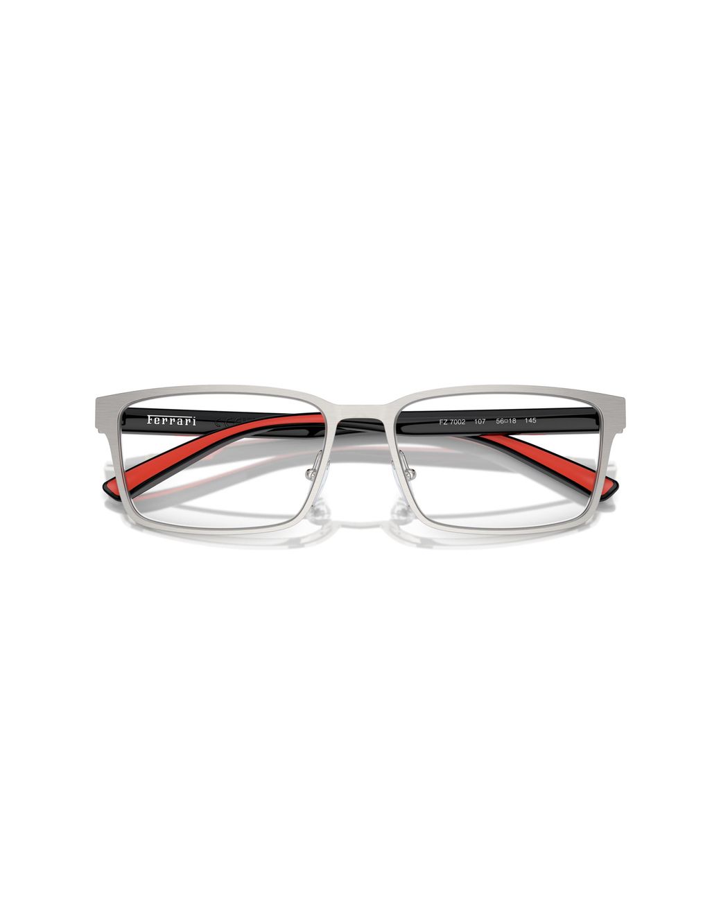 FERRARI SCUDERIA Black Fz7002 107 Optical Frames Metal Squared Normal for men