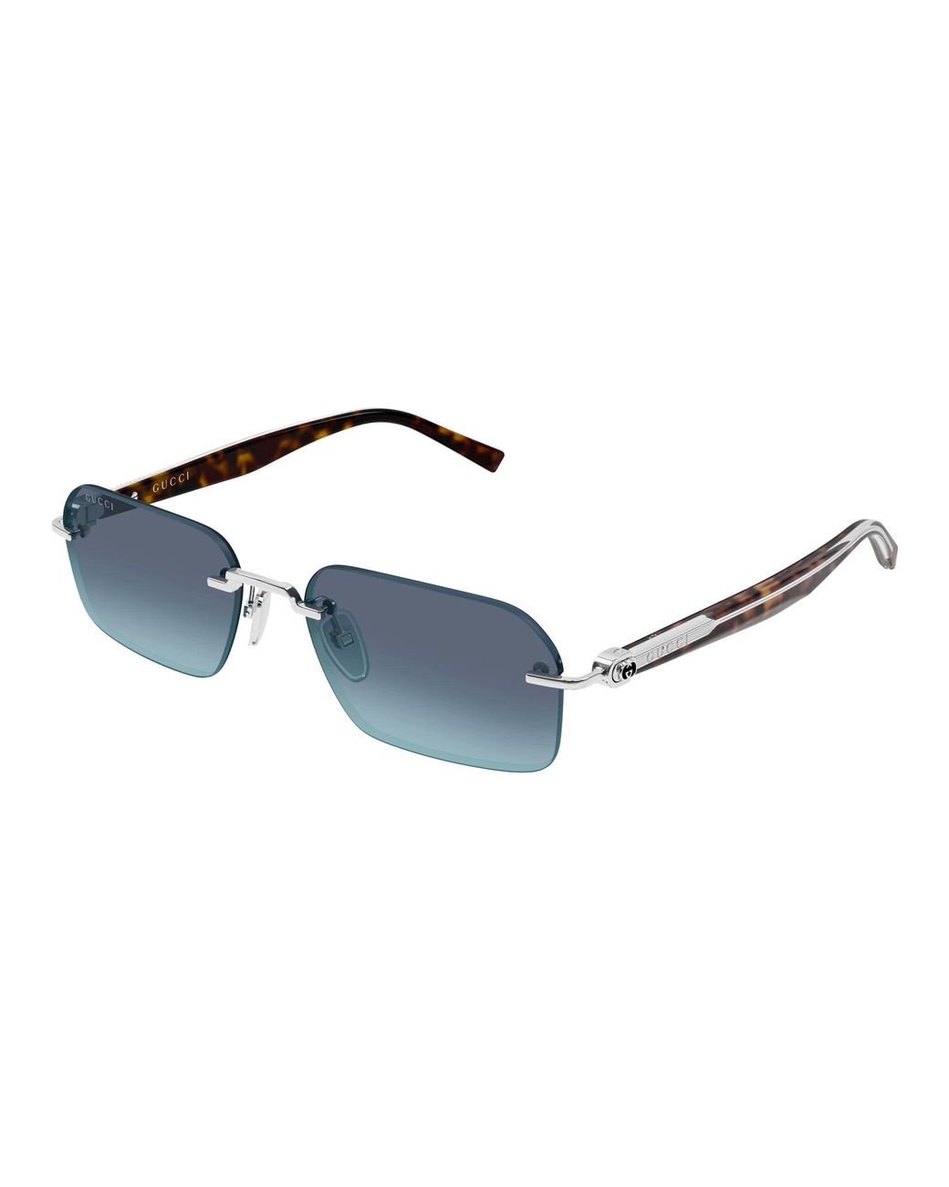 Gucci Black Gg2259S 004 Sunglasses Metal Squared Nuanced for men