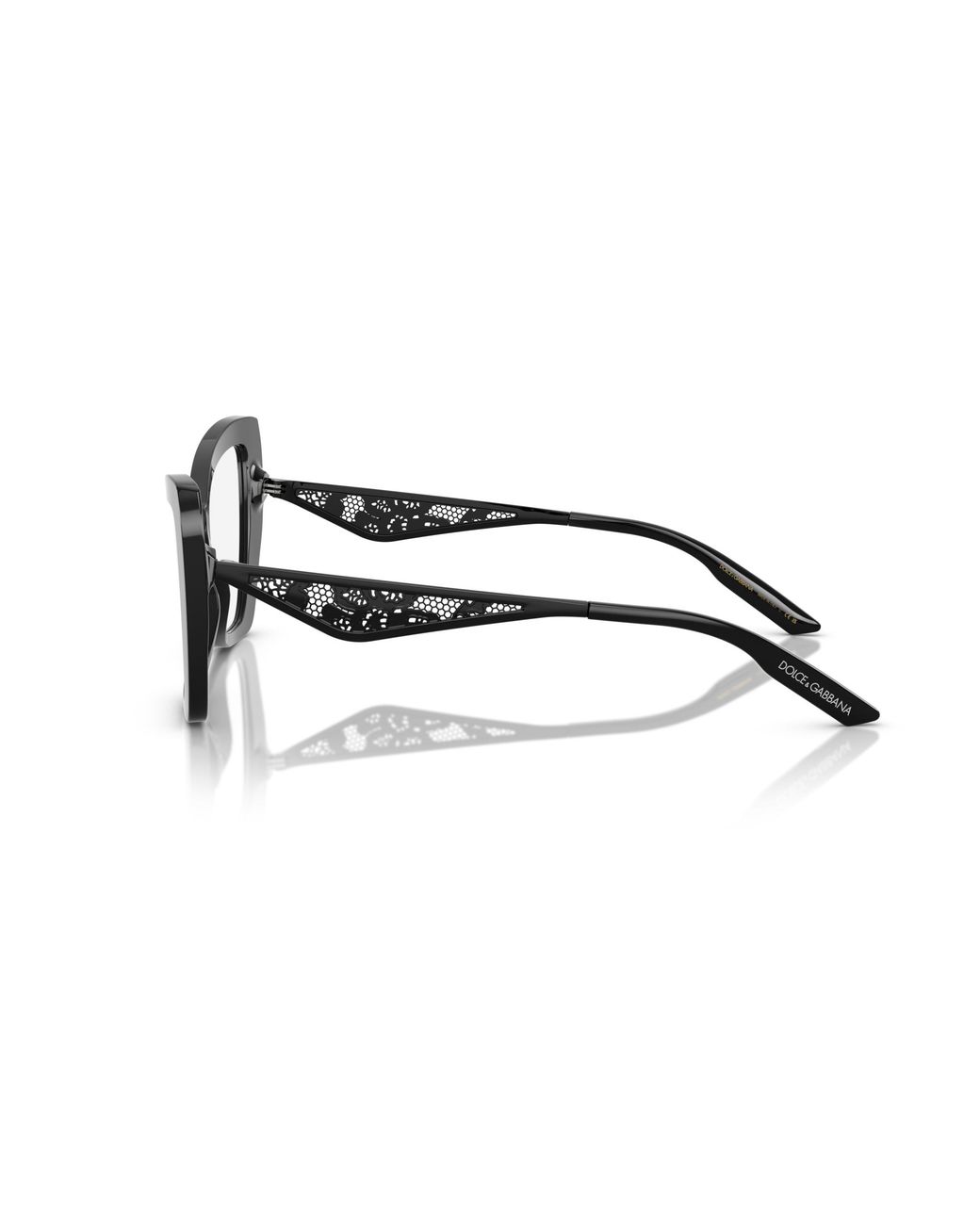 Dolce & Gabbana Black Dg3409 501 Optical Frames Acetate Transparent Cat Eye Normal