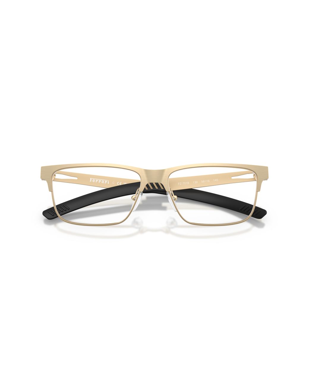 FERRARI SCUDERIA Black Fz7018 139 Optical Frames Metal Transparent Squared Normal for men
