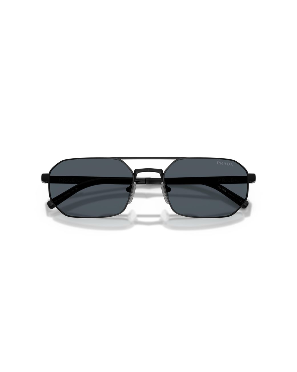 Prada Black Pr D53S 7Ab70B Sunglasses Metal Geometric Normal for men