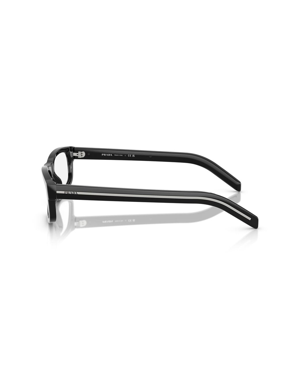 Prada Black Pr B02V 17N1O1 Optical Frames Acetate Squared Normal for men