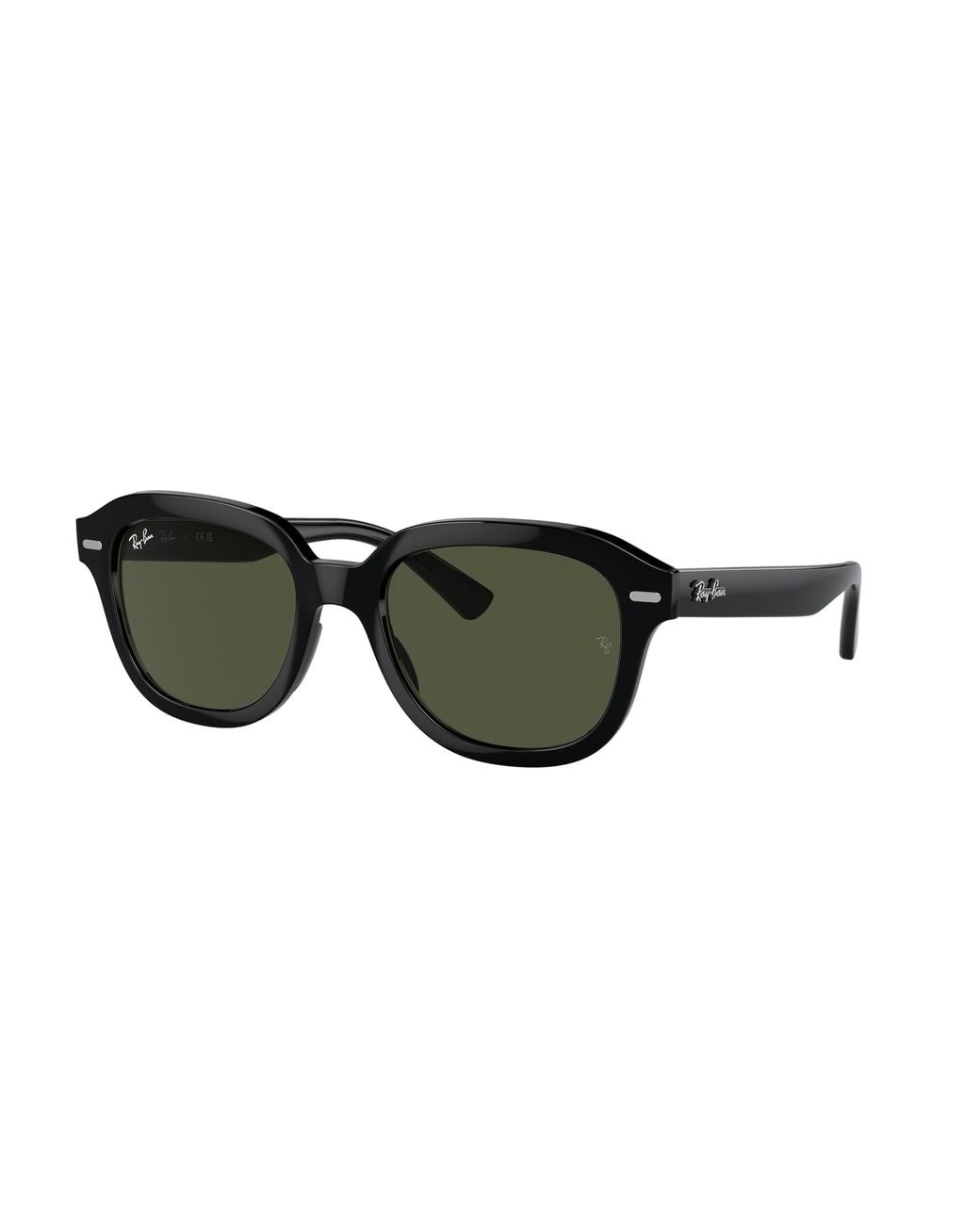 Ray-Ban Black Rb4398f Erik Low Bridge Fit Square Sunglasses