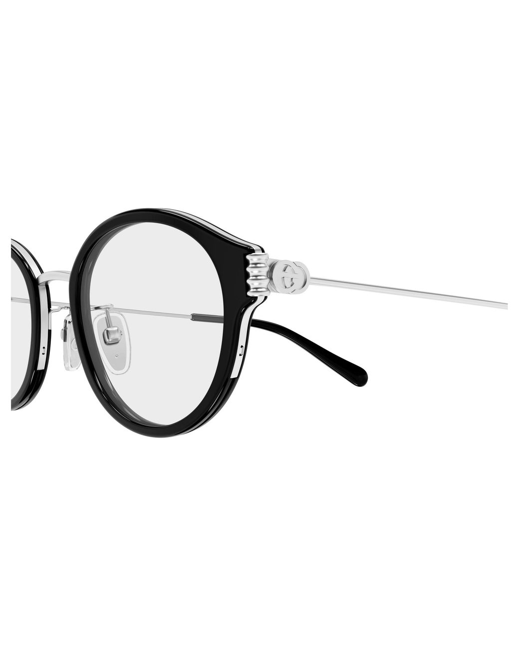 Gucci Black Gg1999Oj 004 Optical Frames Acetate Transparent Round