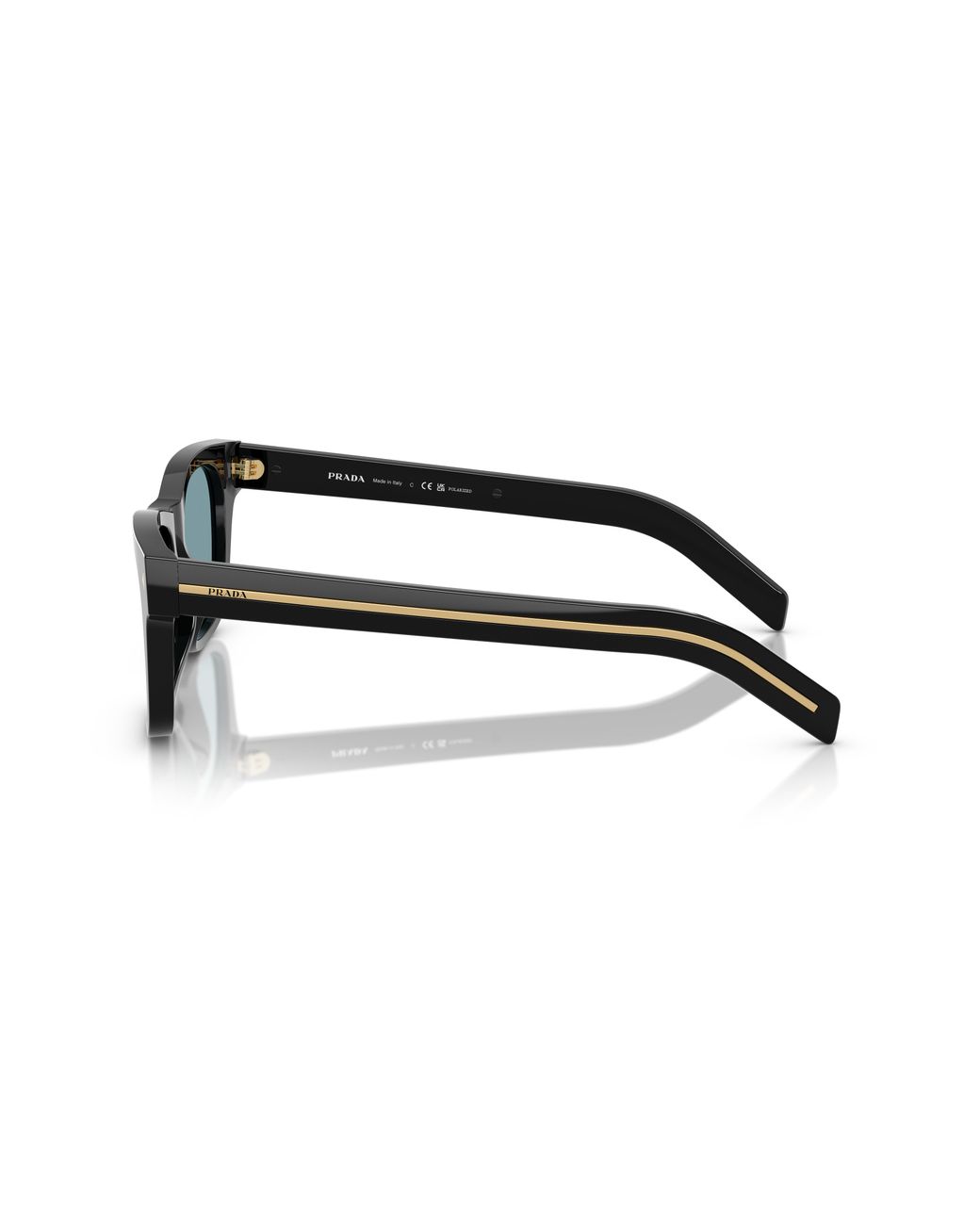 Prada Black Pr A17S 16K04D Sunglasses Acetate Squared Polarized for men