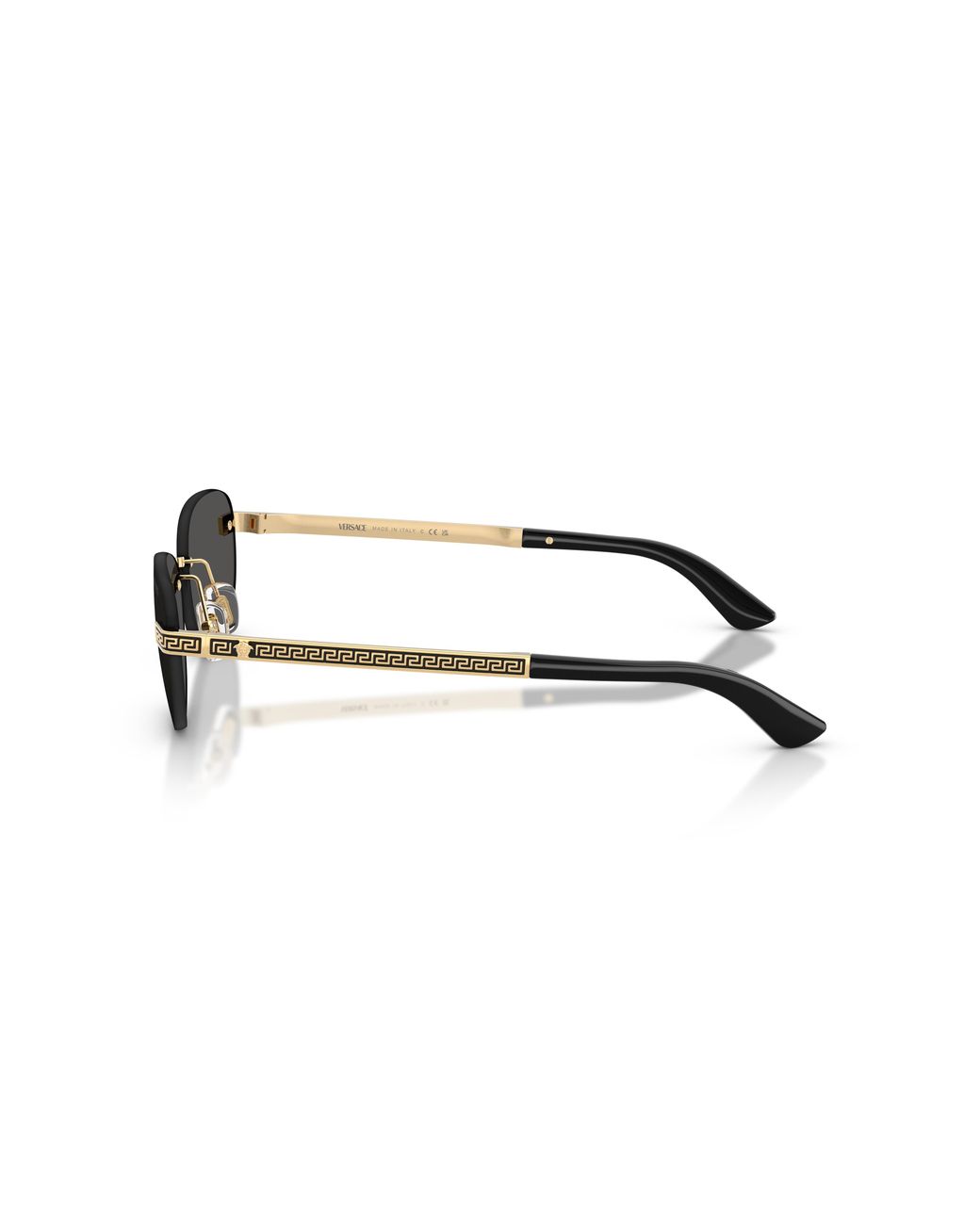 Versace Black Ve2307 152387 Sunglasses Metal Round Normal