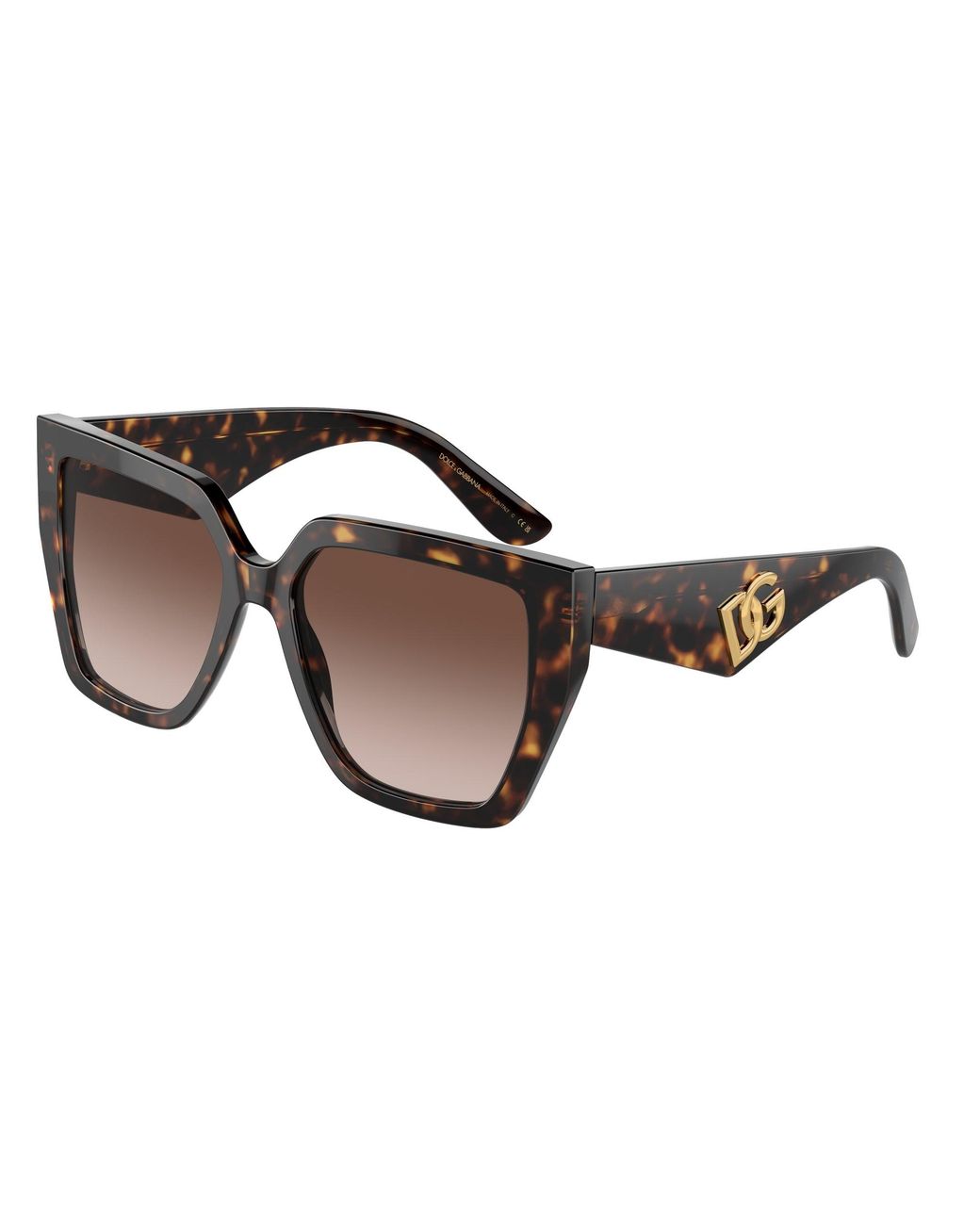 Dolce & Gabbana Black Dg4438 502/13 Sunglasses Acetate Squared Normal Shaded