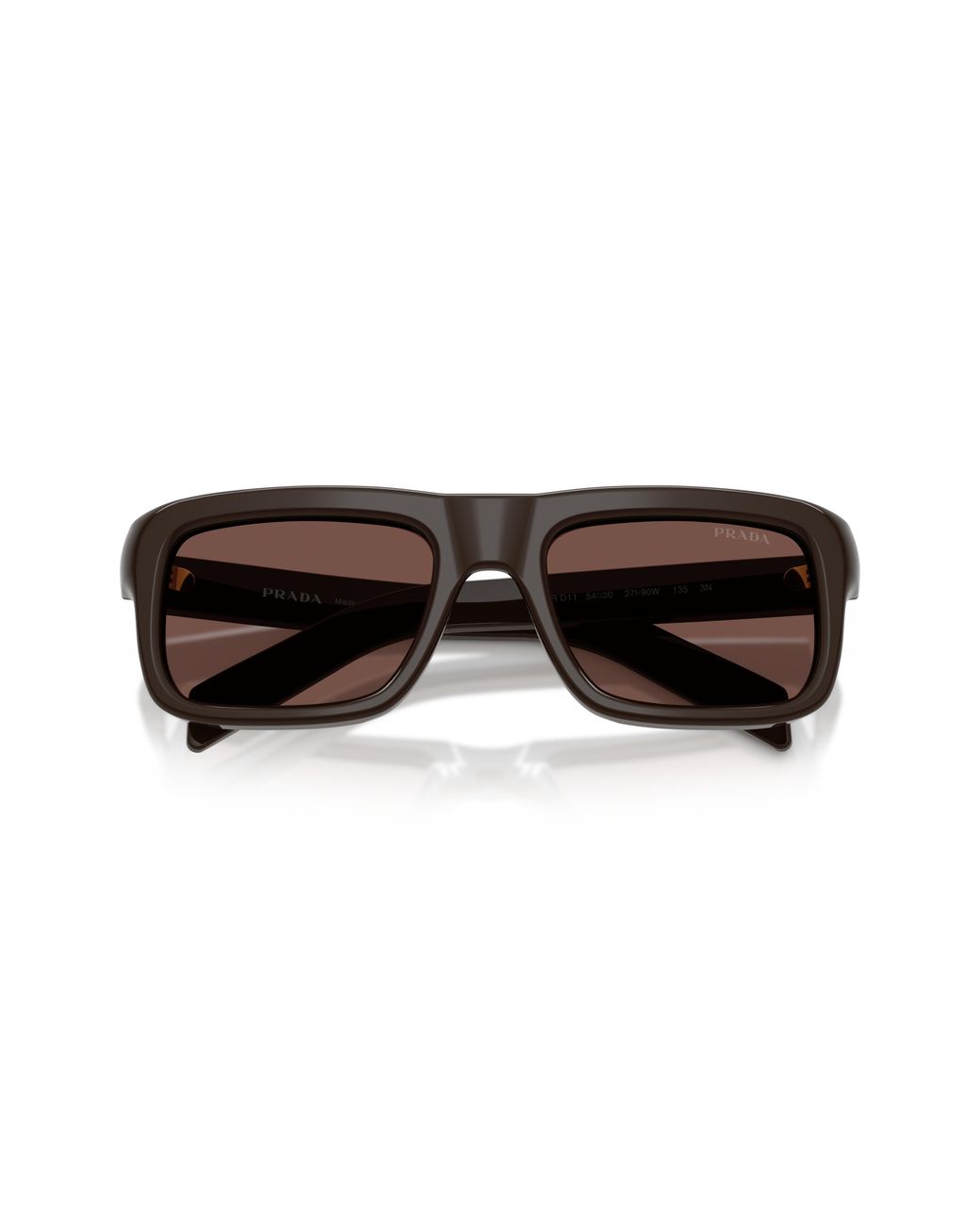 Prada Black Pr D11S 27I90W Sunglasses Acetate Squared Normal for men