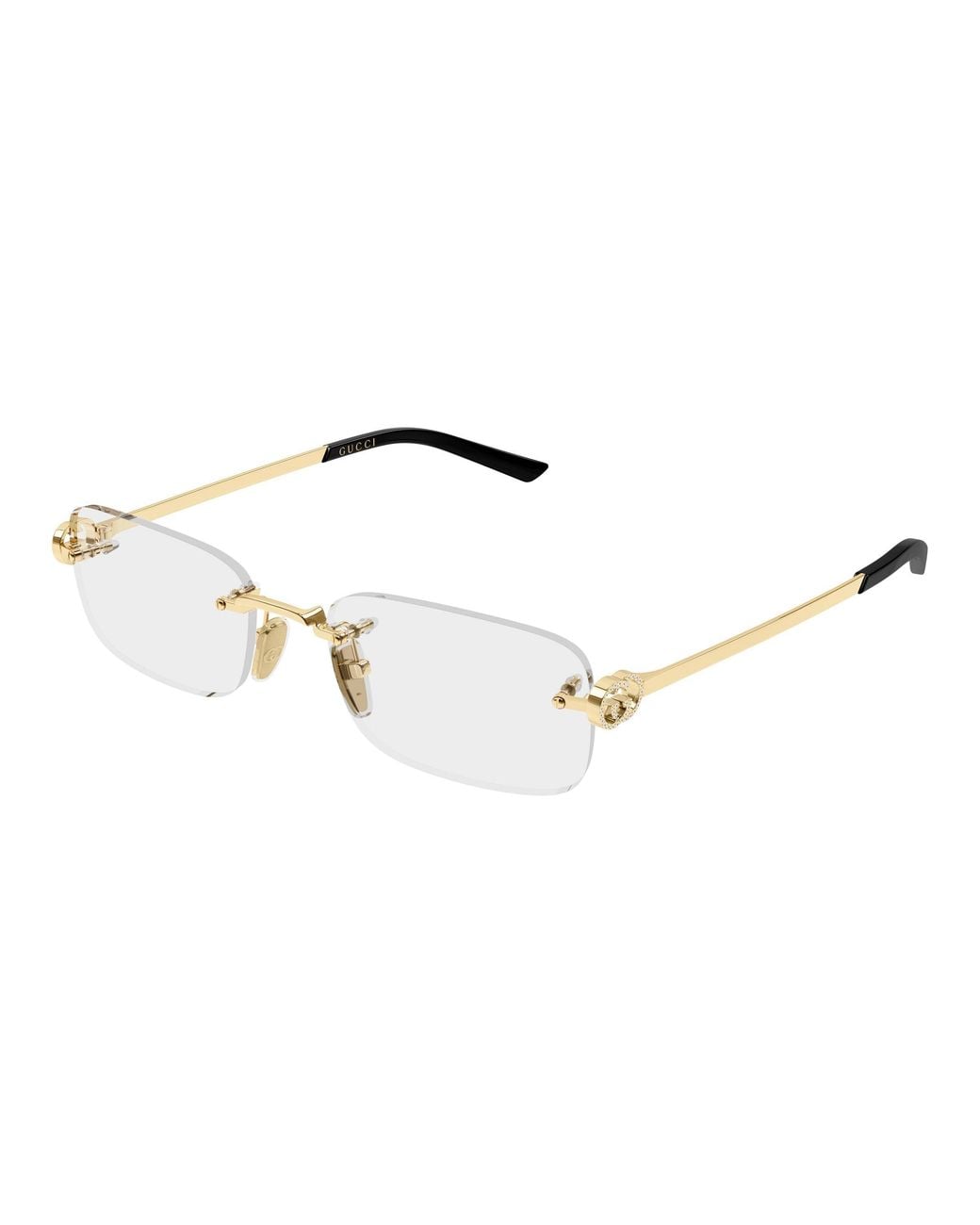 Gucci Black Gg2231O 002 Optical Frames Metal Transparent Squared