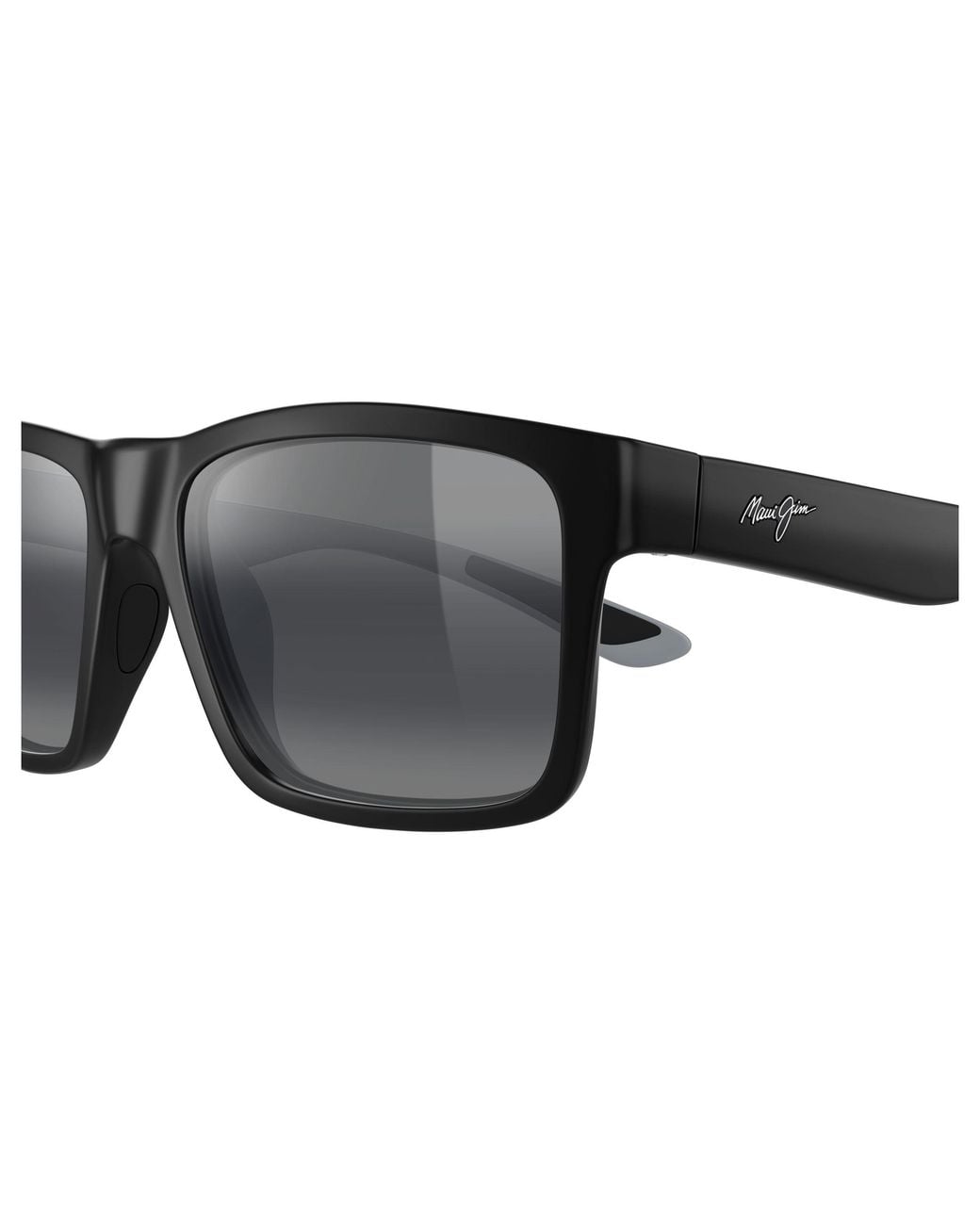 Maui Jim Black Mj0897S 006 Occhiali Da Sole Iniettato Grigio Squadrata