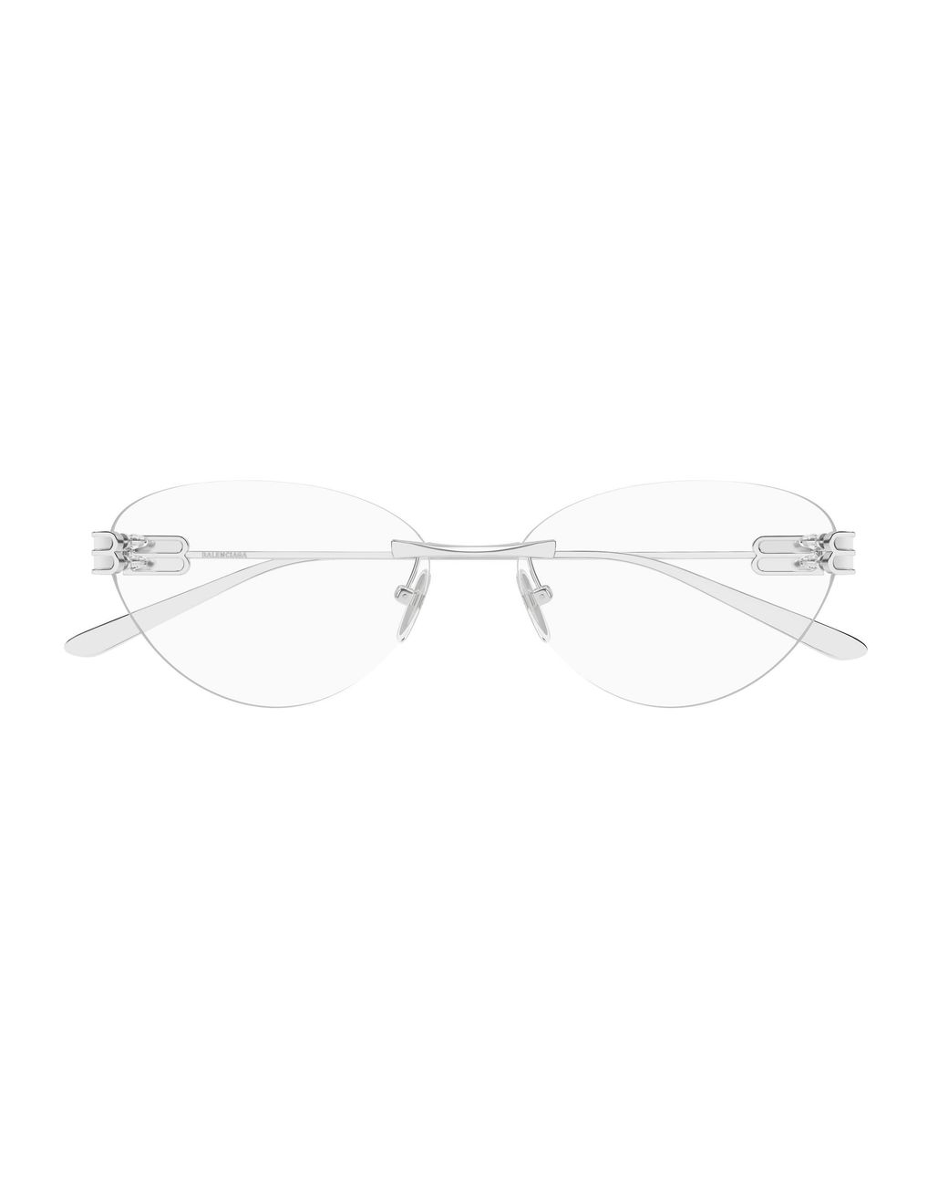 Balenciaga Black Bb0489O 001 Optical Frames Metal Transparent Cat Eye