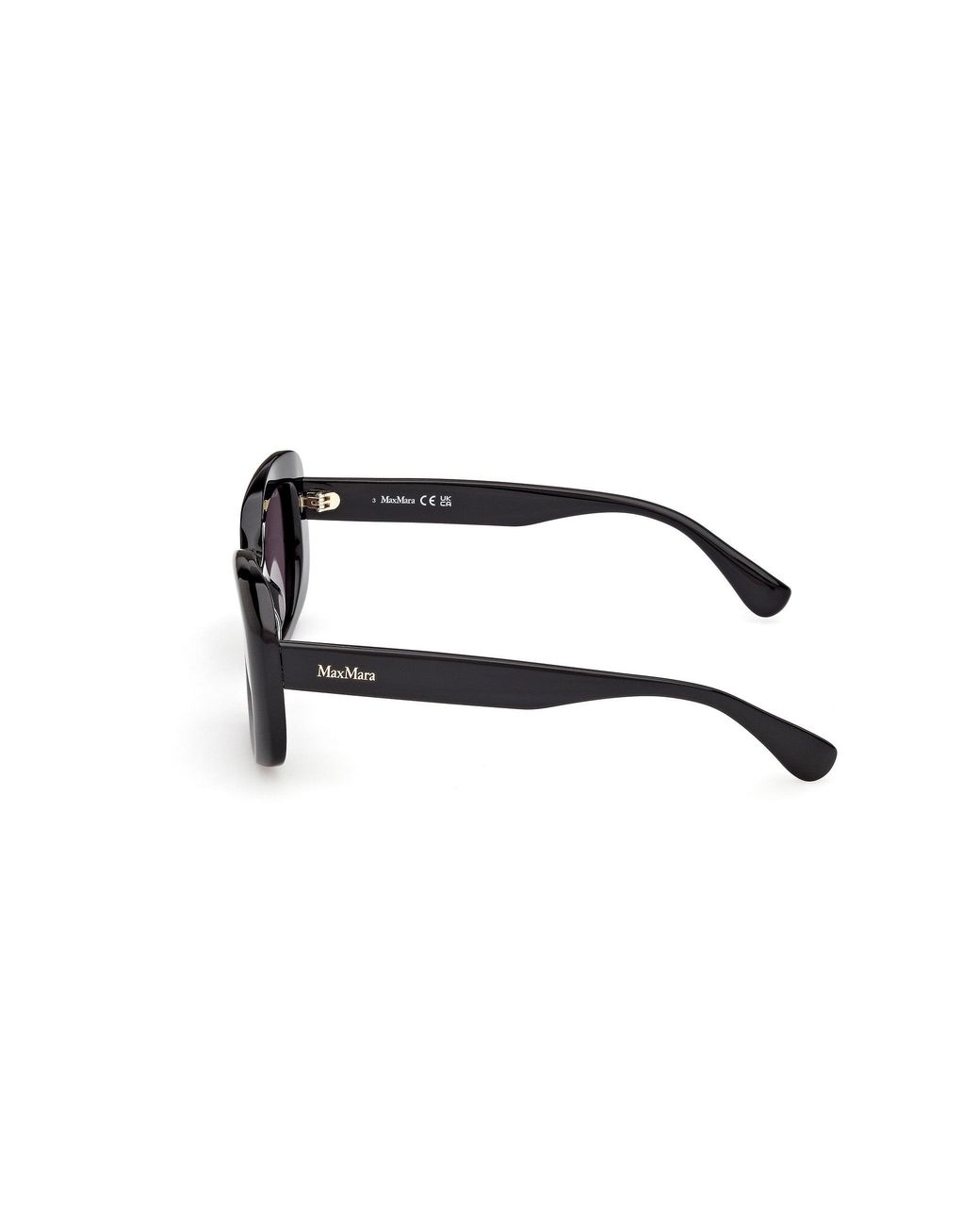 Max Mara Black Mm0170 Elizabeth 1 01A Sunglasses Acetate Smoke Round Normal