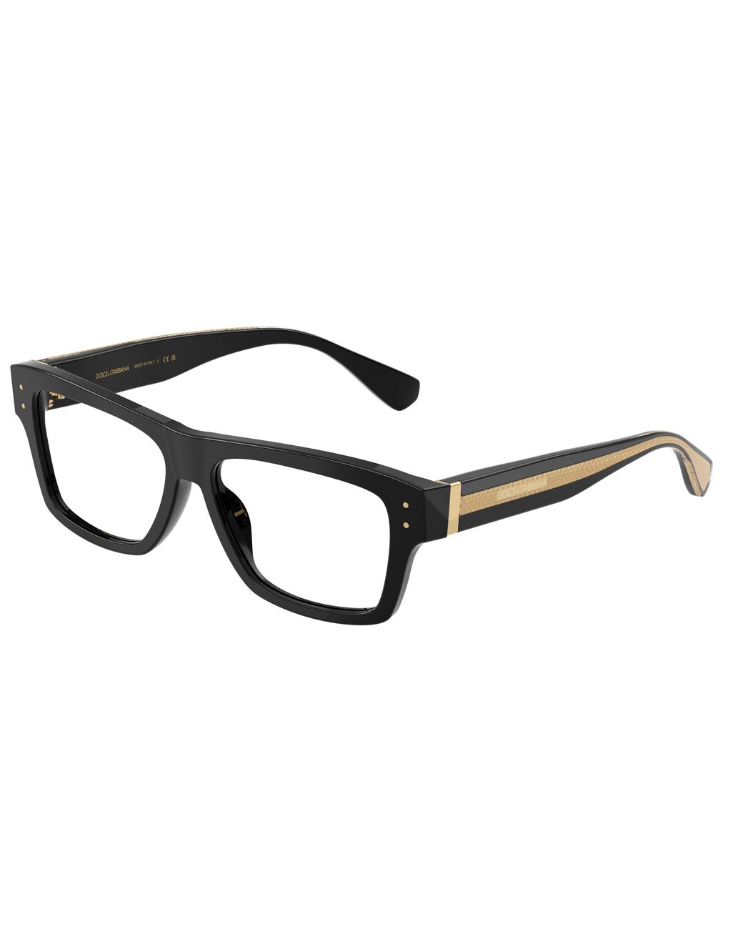 Dolce & Gabbana Black Dg3458 501 Optical Frames Acetate Transparent Squared Normal for men