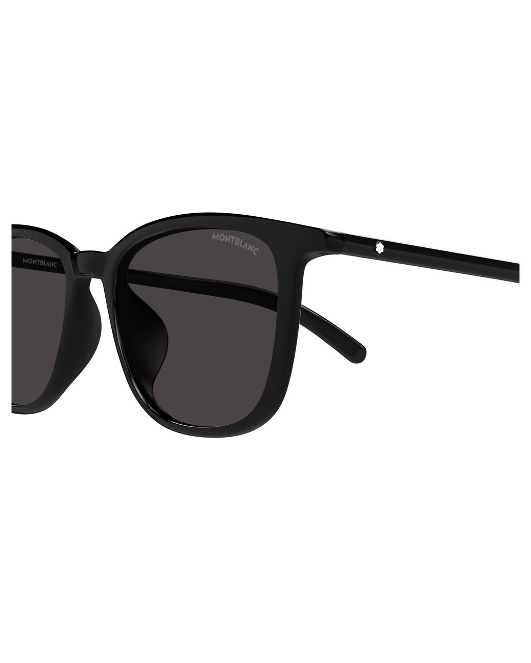 Montblanc Black Mb0487Sa 001 Sunglasses Squared for men
