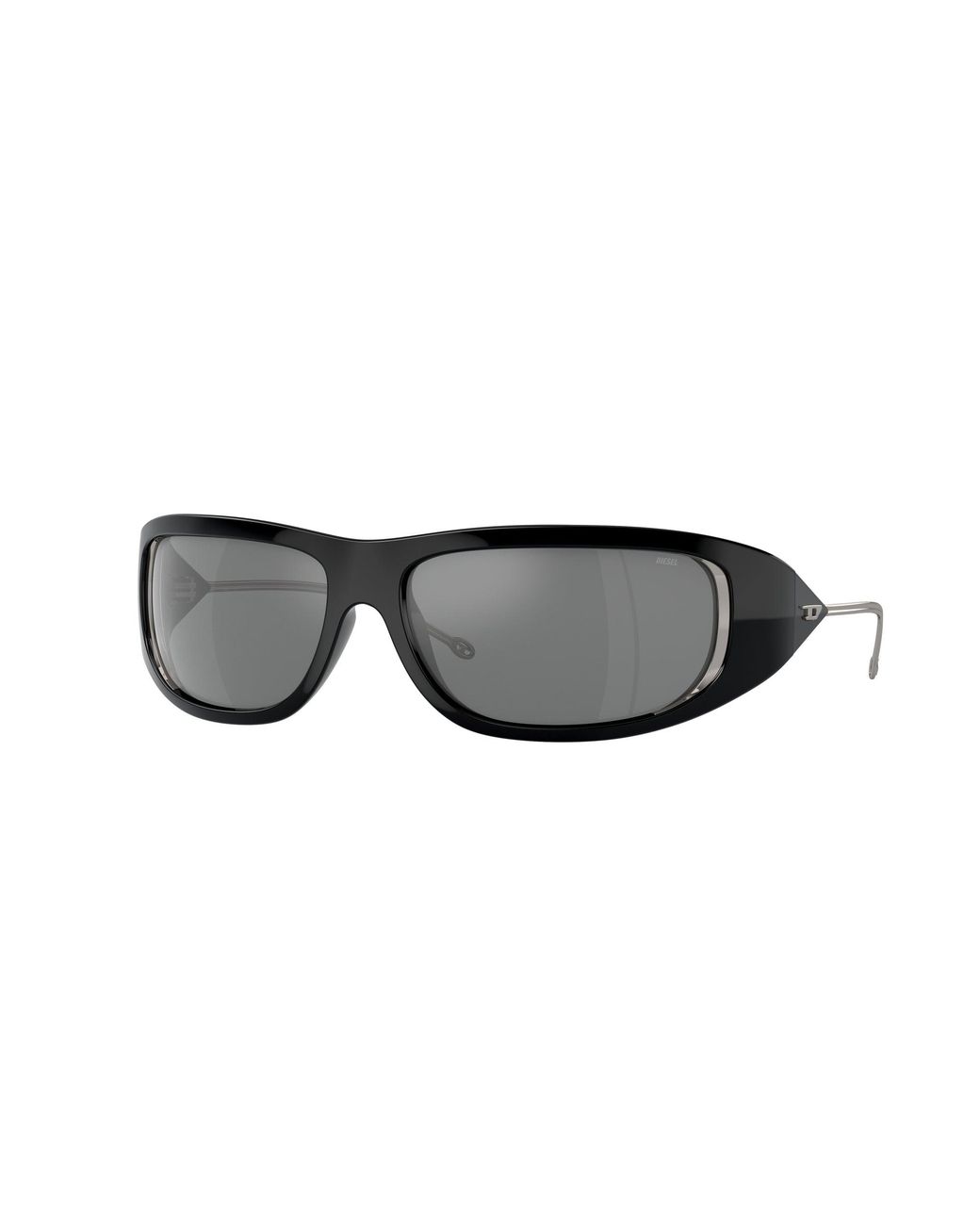 DIESEL Black Dl3001 501/6G Sunglasses Injected Round Mirrored
