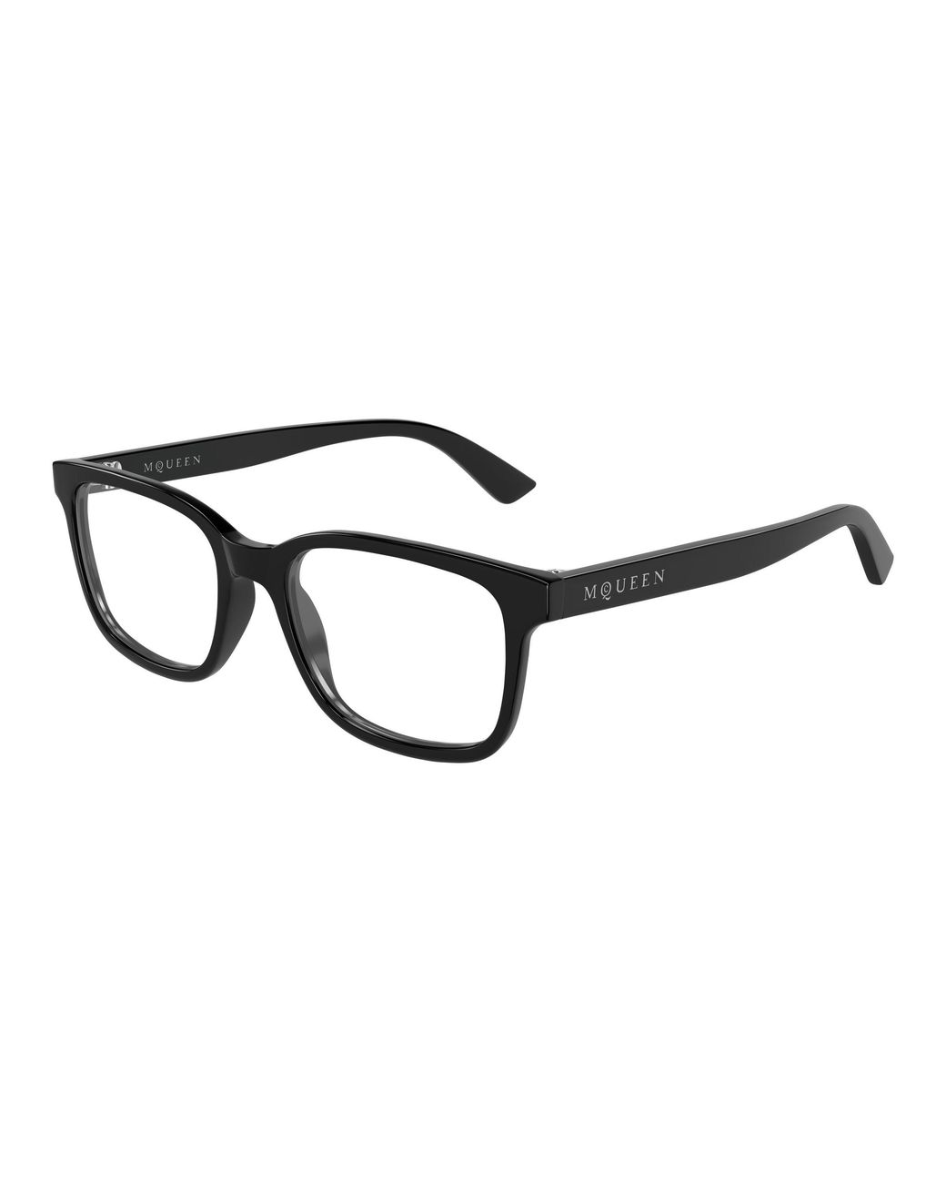McQueen Black Am0541O 007 Optical Frames Acetate Transparent Squared for men