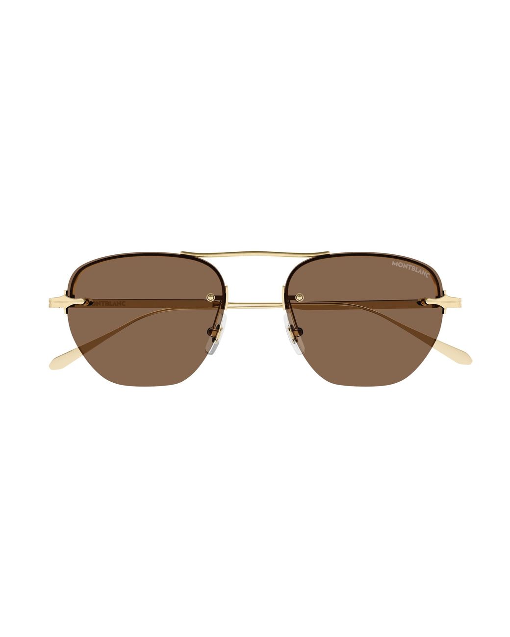 Montblanc Black Mb0404S 002 Sunglasses Metal Round for men
